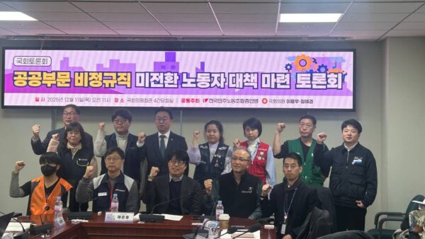 [12.11] 공공부문 비정규직 미전환 노동자 대책 마련 토론회